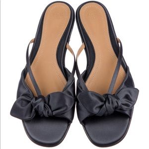 The Row April Satin Bow Sandals